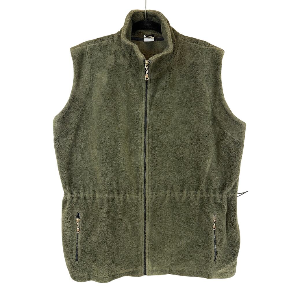 Vintage Y2K Early Winters Green Zip Up Vest Size XL Made Canada